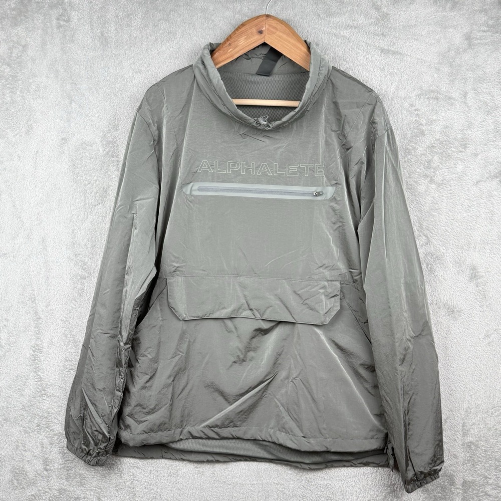 Alphalete Performance Endure Pullover Jacket Mens XL‎ Gray Athleisure Gorpcore